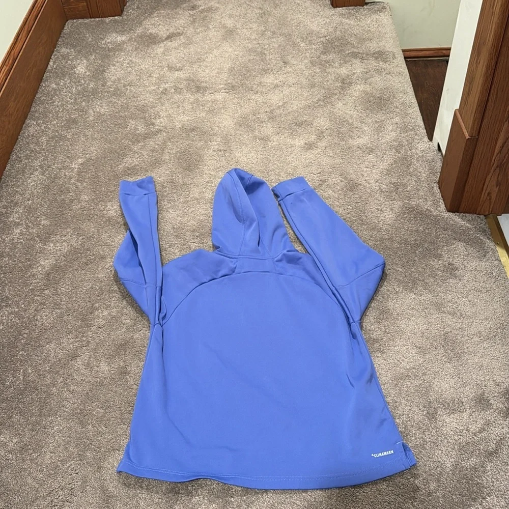 Adidas Lavender Performance Pullover Hoodie Logo Sweatshirt SIZE L Girls
